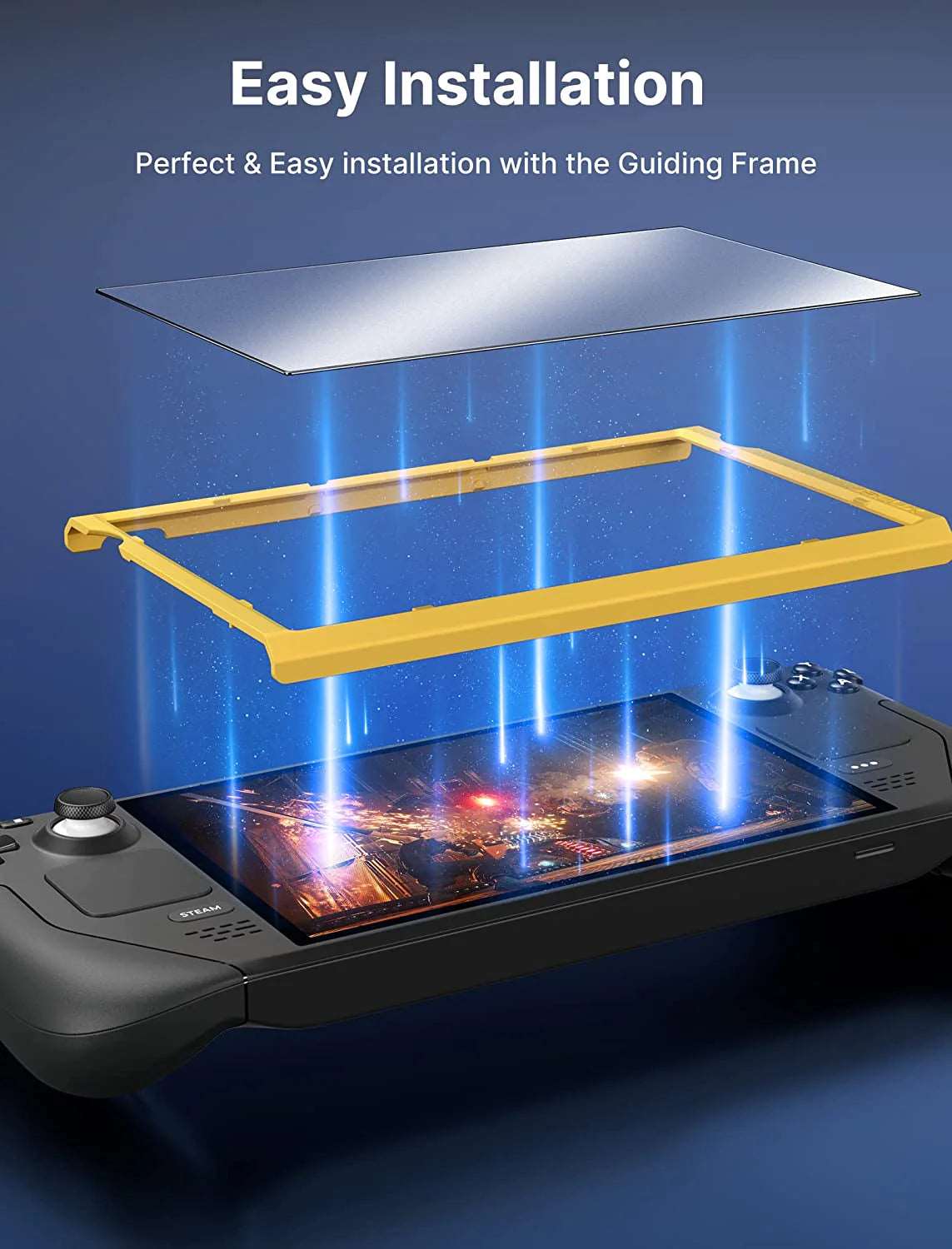 Entspiegeltes Schutzglas für Steam Deck - mit Montagehilfe - LCD & OLED - Image 3